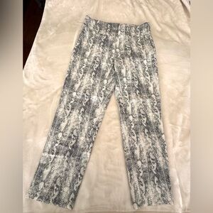 Jules & Leopold Snake Skin Print Cropped Pants